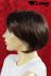 Trendy aubergin wig, short hairs