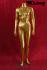 Weibliche Schaufensterpuppe gold kopflos Schaufensterfigur Mannequin