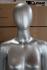 Weibliche Schaufensterpuppe ohne Gesicht silber Schaufensterfigur Mannequin Frauenfigur