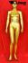 Weibliche Schaufensterpuppe Schaufensterfigur Gold mit Gesicht Mannequin