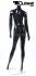 Weibliche Schaufensterpuppe Schaufensterfigur kopflos schwarz glnzend Mannequin