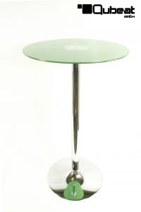 Bistro Table green round green Glass Board 102 cm- "Berlin"