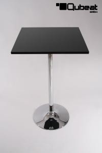 Bistro-Tisch schwarz, Holzplatte quadratisch 102 cm - "Mnchen"