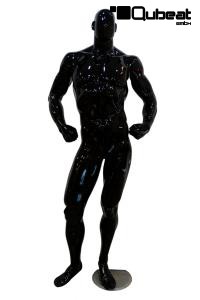 Bodybuilder Schaufensterpuppe faceless schwarz, Bodybuilding Schaufensterfigur