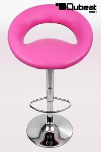 Design Barhocker pink gepolstert hhenverstellbar mittels TV-zertifizierter Gasdruckfeder -