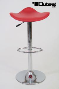 Design Barhocker rot hhenverstellbar mit ergonomisch geformtem Sitz - "Simon"