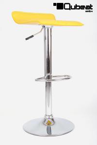 Design Barstool yellow, height adjustable, seat rotates 360 - "Sunny"