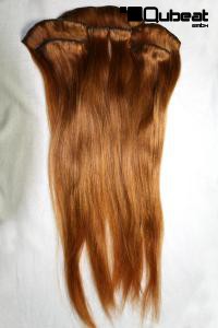 Echthaar Extensions braun 51cm