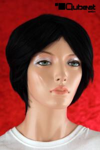Graceful, black wig for the fashion-conscious woman