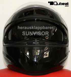 Integral Helmet, Motorcycle Helmet, Sunvisor - Black, Size L