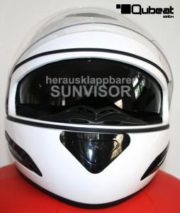 Integralhelm Motorradhelm Sonnenblende - wei Gr. XS