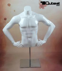 Male torso headless, white