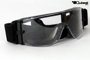 Motorradbrille Fliegerbrille Biker Oldtimerbrille schwarz mit klaren Glsern