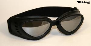 Motorradbrille schwarz, verspiegelte Glser