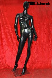 Schaufensterfigur weiblich schwarz matt gesichtslos Schaufensterfigur Mannequin