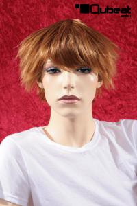 Short hair wig orange