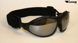 Skibrille / Snowboardbrille schwarz, Glser verspiegelt