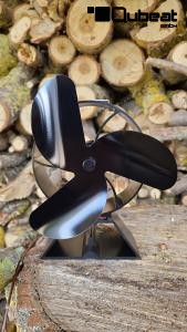 Ventilator GRO fr Kaminfen, Ofenventilator, schwarz, 3 Rotorbltter, stromlos - umweltfreundlich 22 cm