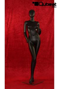 Weibliche Schaufensterpuppe schwarz glnzend Schaufensterfigur Mannequin